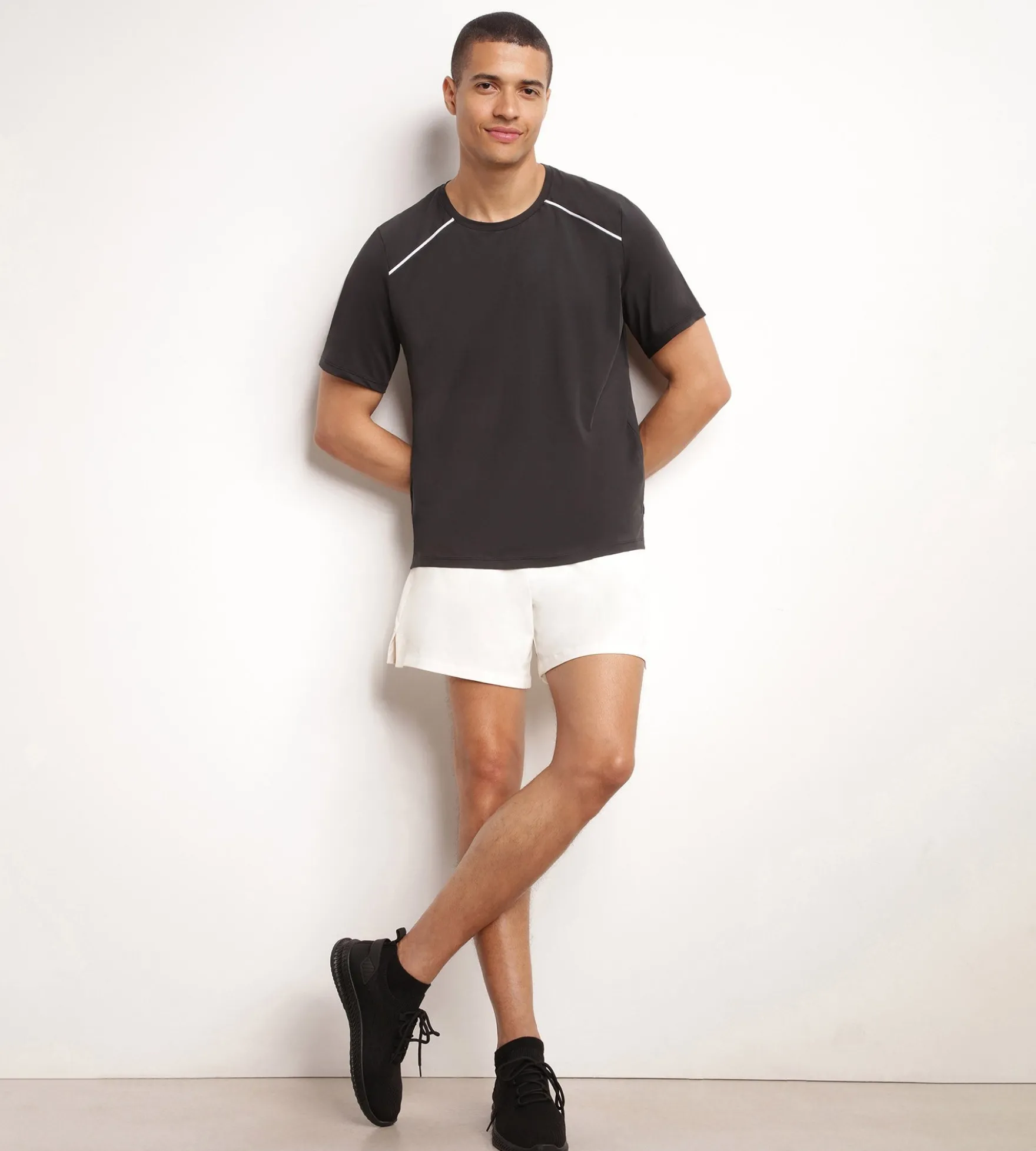 T-shirt de sport homme en matière aérée Noir Dim Move