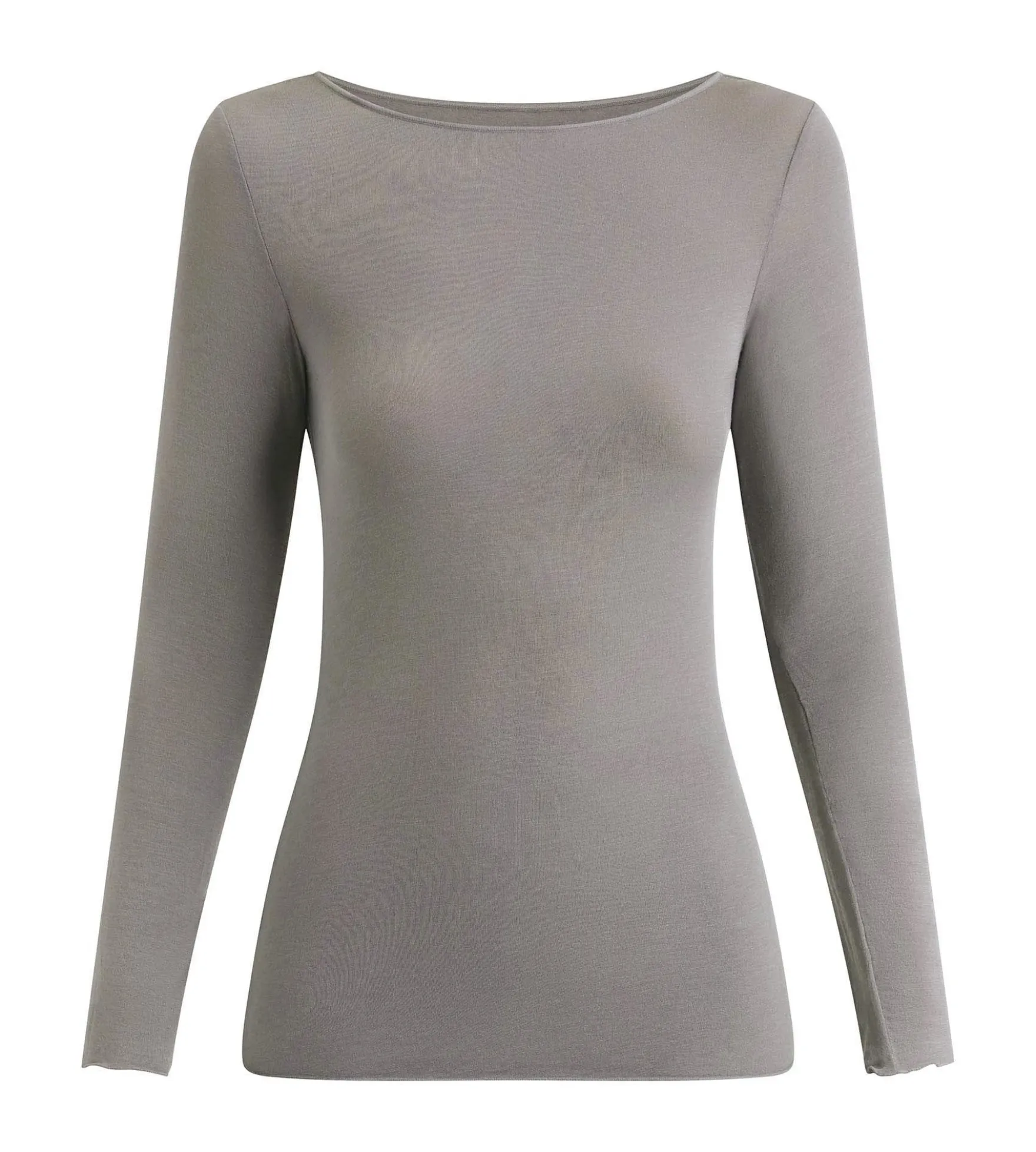 T-shirt femme col bateau gris Dim Thermal