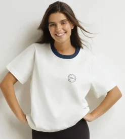 T-shirt femme Nacre Bleu Dim x Ines de La Fressange