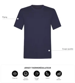 T-shirt thermorégulateur homme Bleu Dim Move