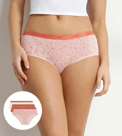 Lot de 3 boxers femme coton stretch motif soleil Les Pockets