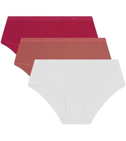 Lot de 3 boxers femme Rouge, Rose, Blanc Les Pockets Ecodim