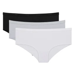 Lot de 3 Boxers noir/blanc/gris Les Pockets Coton